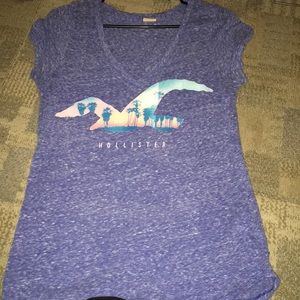 Blue Hollister sunset shirt